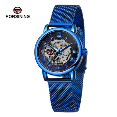 2024 High End Luxury Brands Steel Skeleton Mechanical Woman Watch Ladies Watches Stainless Steel Fashion Women's Wristwatch