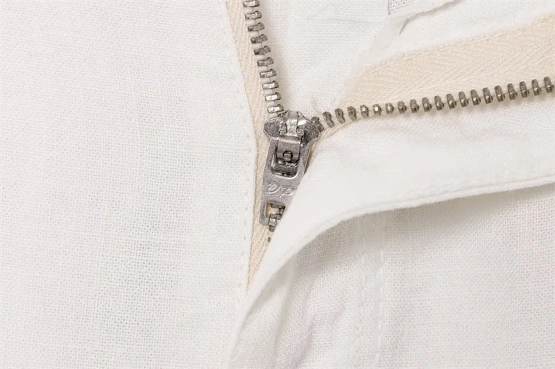 Women's Trousers Summer 2025 New White Trousers Casual Fashion Commuting Versatile Premium Temperament Personality